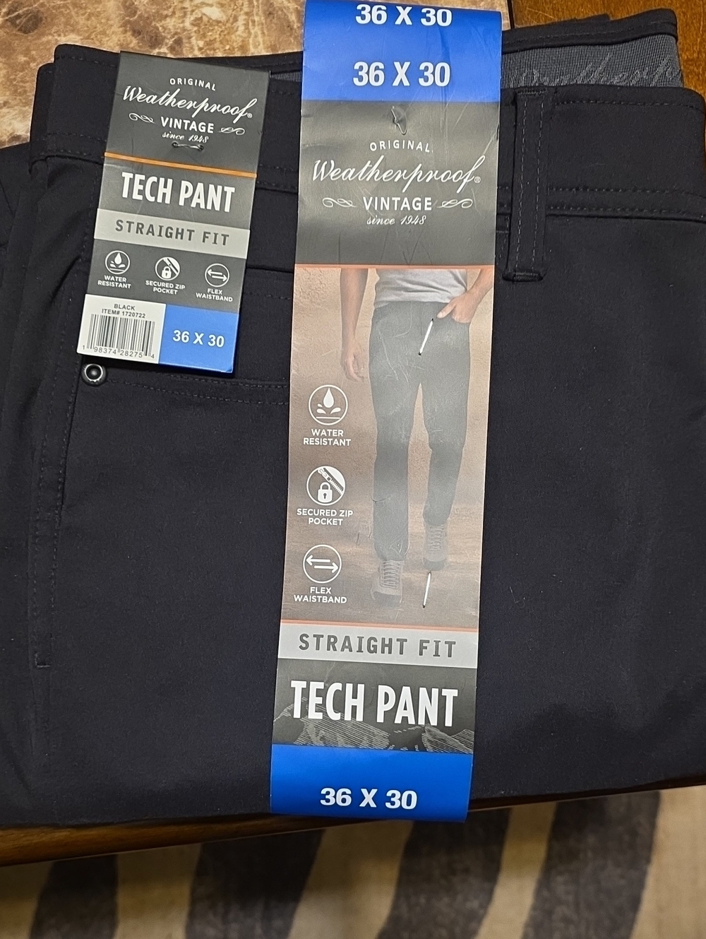 Weatherproof Tech Pant Straight Fit in Black